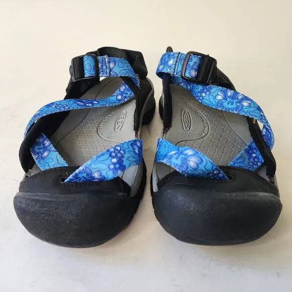 Keen Zerraport Closed Toe Hiking Sandals Women's 7 Waterproof Sport Shoes Blue