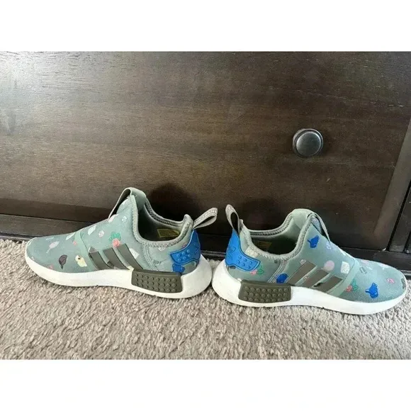 Kids Adidas NMD 360 X Lego Shoes Silver Green Boys Girls Unisex Sneakers