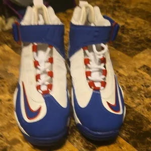 Kids Blue and White Athletic Shoes LEBRON