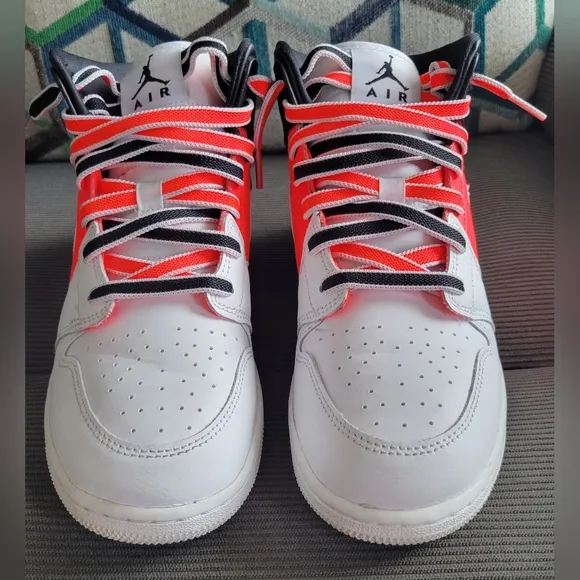 Kids Jordan Shoes - White and /OrangeRed