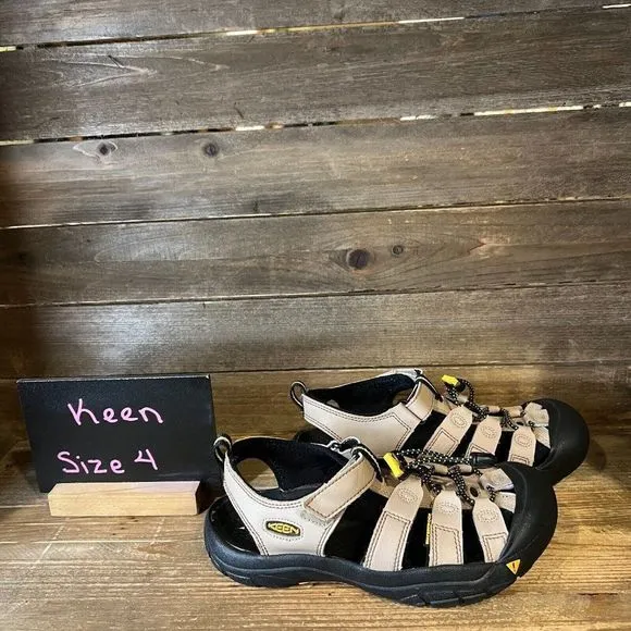Kids‎ Keen Newport H2 Beige Outdoor Hiking Comfort Water Shoes Sandals Size 4 Y