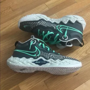 Kids Nike Gray and Teal Athletic Shoes