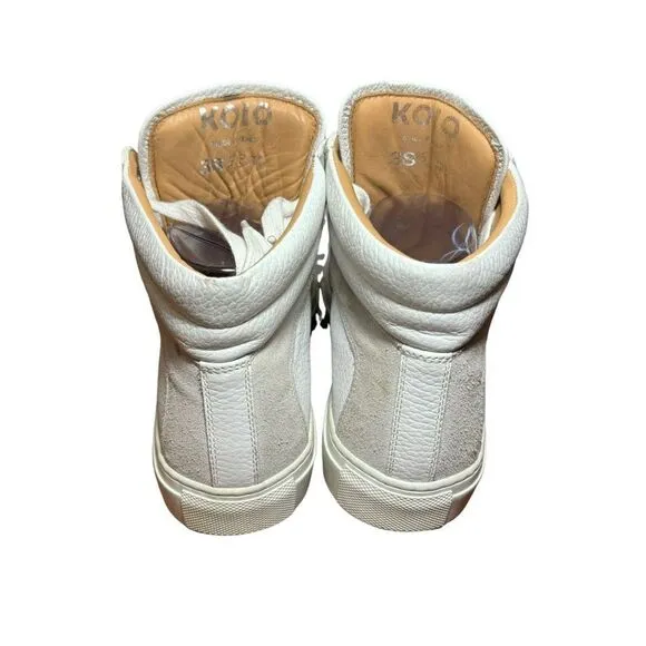 KOlO Men’s Size EU 38 US 7 Capri Triple White Leather Shoes Designer Casual