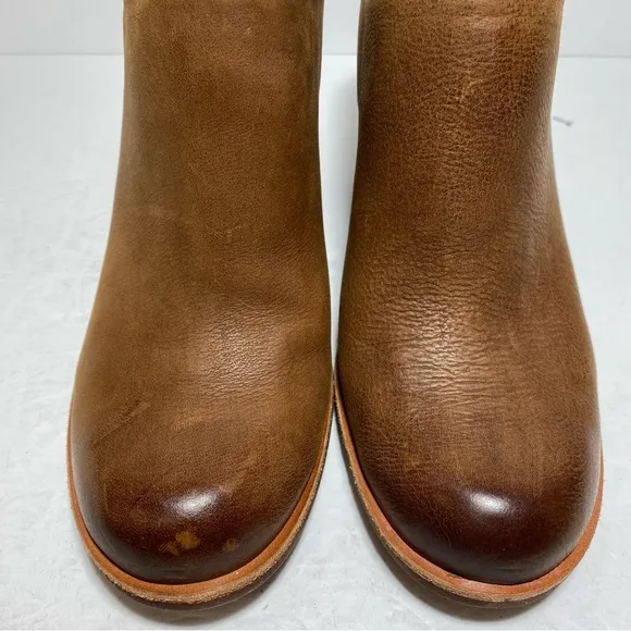 Kork Ease Challis Brown Leather Mule Block Heel Shoes Size 8.5