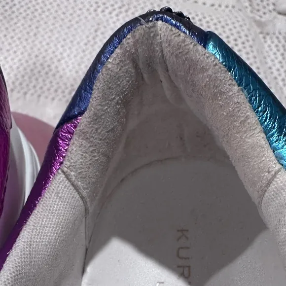 KURT GEIGER LONDON size 42  USA 10 Women's White Sneakers with Rainbow Accents