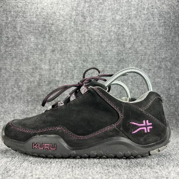 Kuru Chicane Trail Hiking Shoes Womens 7.5 Black Purple Suede Leather Outdoor