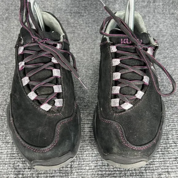Kuru Chicane Trail Hiking Shoes Womens 7.5 Black Purple Suede Leather Outdoor