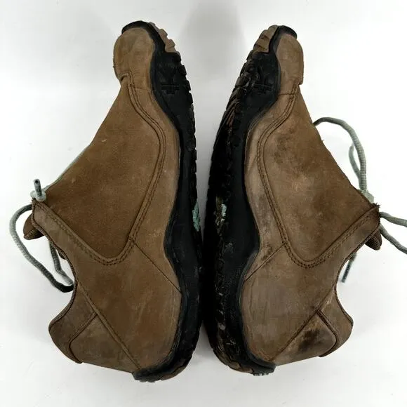Kuru Chicane Wide Hiking Shoes Suede Leather Lace Up Trail Walking Brown 7.5