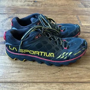 La Sportiva Helios SR Mountain Trail Running Shoes Black Yellow Mens Size 7
