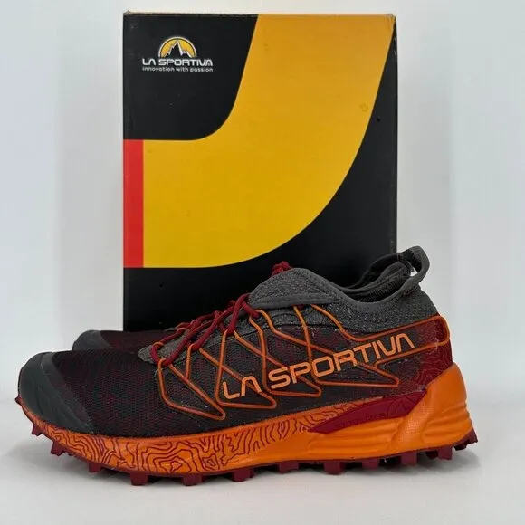 La Sportiva Men's Mutant Trail Running Shoes sz 8 EU 40.5 Mountain Carbon/Hawai