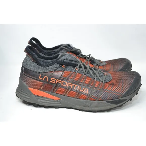 La Sportiva Mutant Trail Running Shoes Mens SZ 11 Carbon Flame Athletic Sneaker