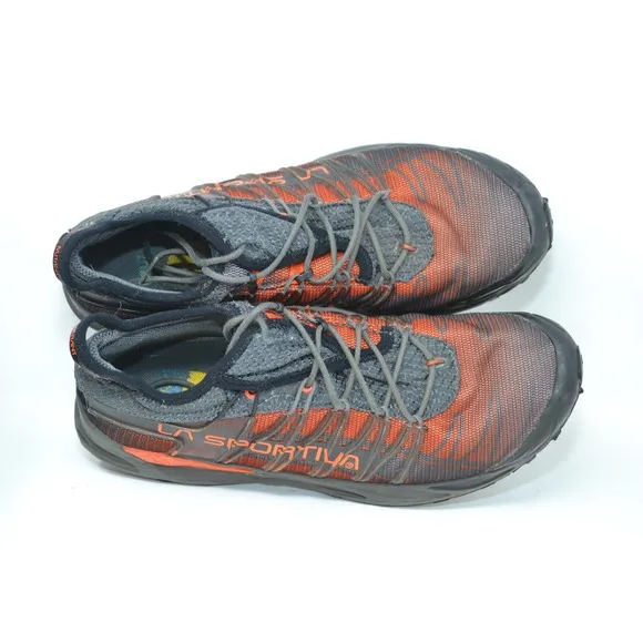 La Sportiva Mutant Trail Running Shoes Mens SZ 11 Carbon Flame Athletic Sneaker