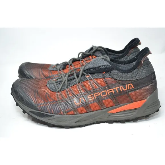 La Sportiva Mutant Trail Running Shoes Mens SZ 11 Carbon Flame Athletic Sneaker