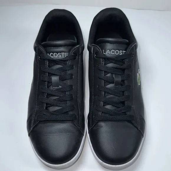 Lacoste Black Sneakers Sleek Leather Design