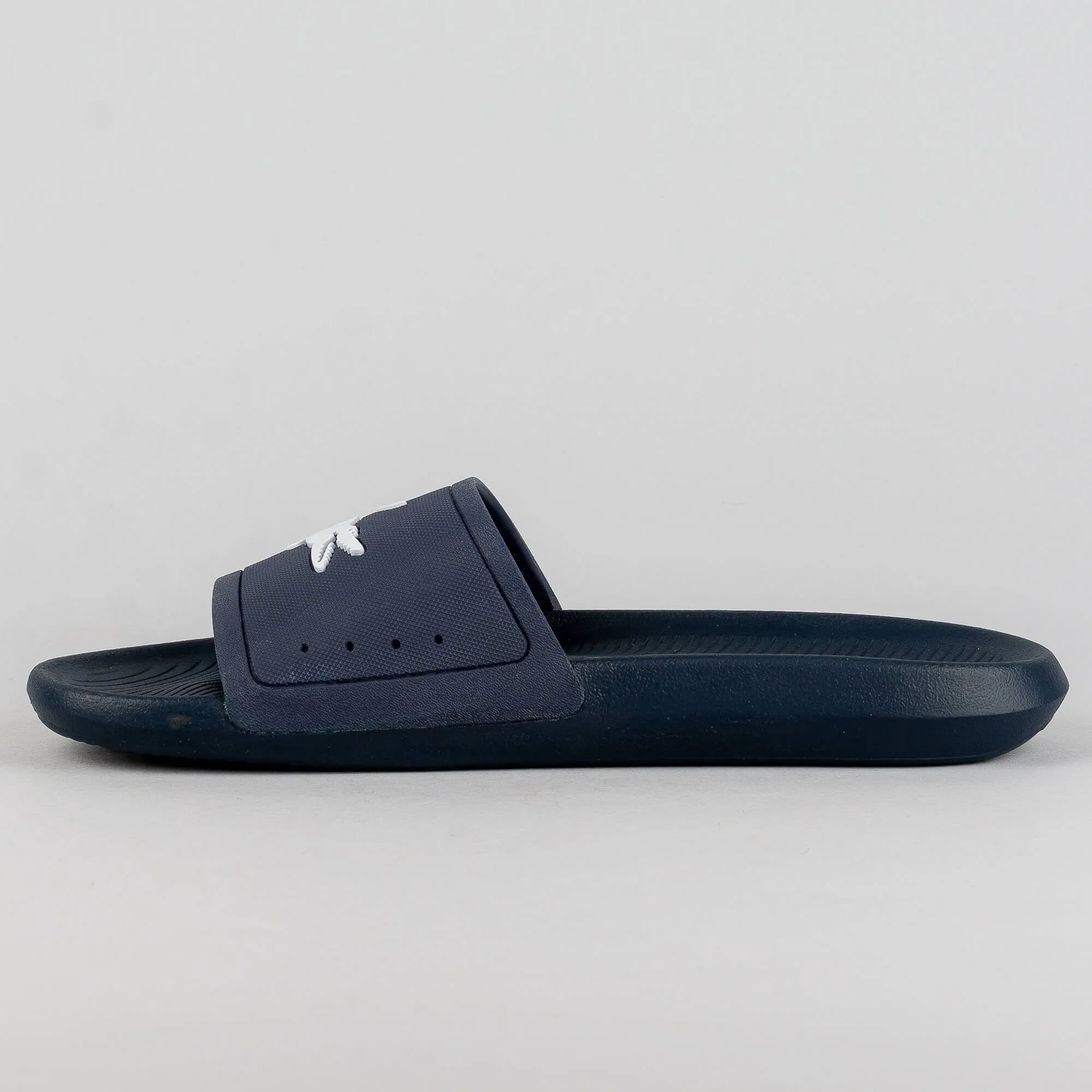 Lacoste Croco Slide Nvy/Wht