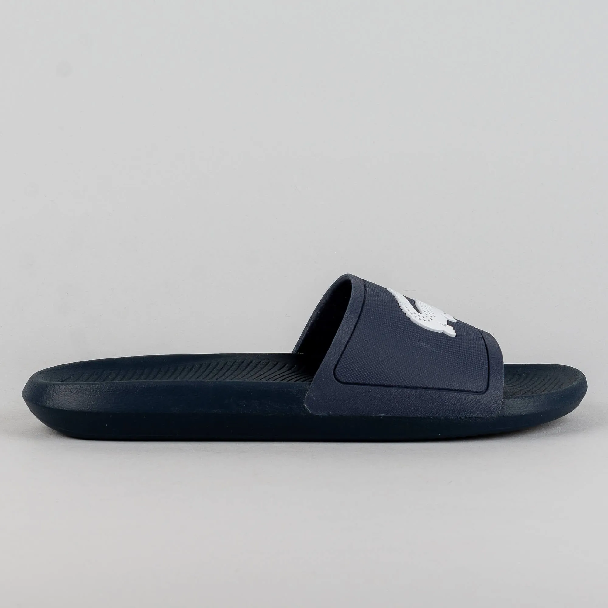 Lacoste Croco Slide Nvy/Wht
