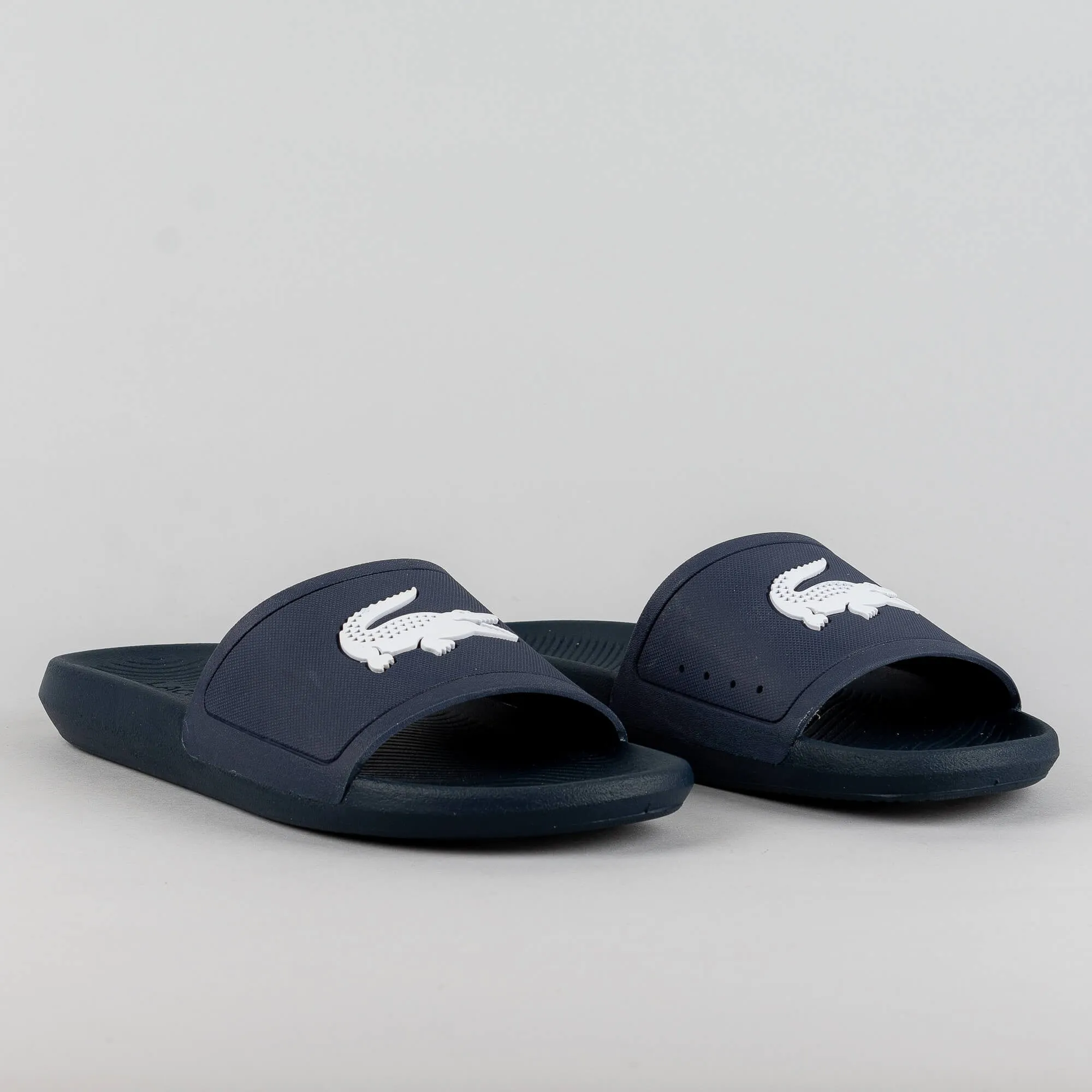 Lacoste Croco Slide Nvy/Wht