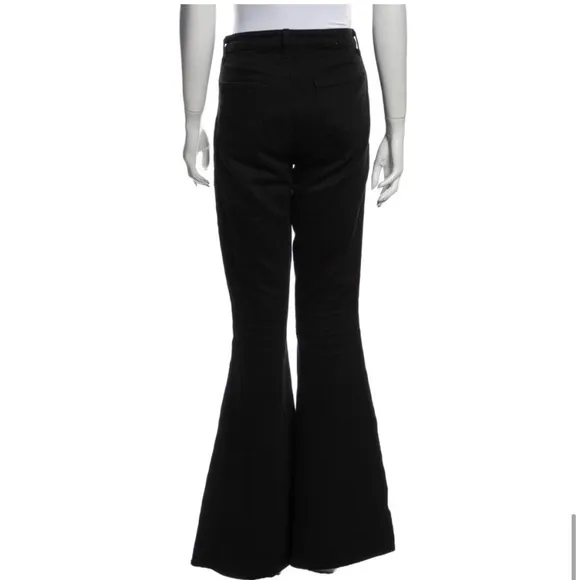 L'AGENCE Solana Big Flare Tuxedo Stripe jean black High-Rise bell bottom size 25