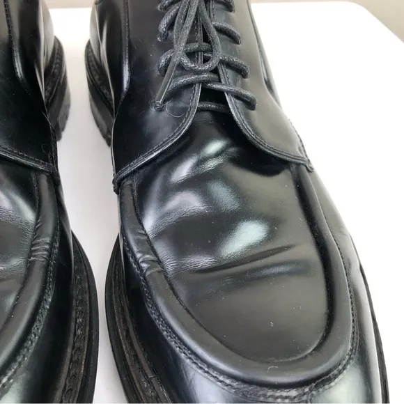 Lanvin Paris Men's Black Leather Chunky Lug Sole Lace up Oxford Shoes 11