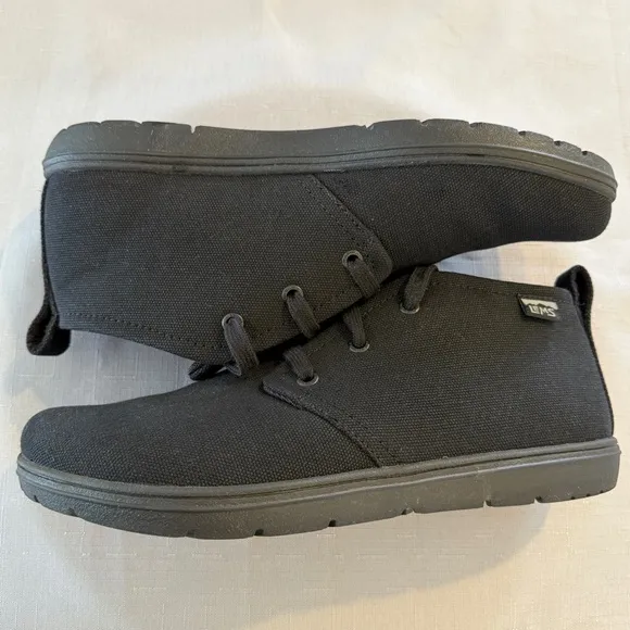 Lems Chukka Canvas Boots Mens 10 Blackout Vegan Zero Drop Unisex