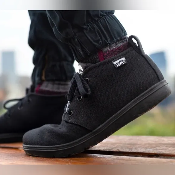 Lems Chukka Canvas Boots Mens 10 Blackout Vegan Zero Drop Unisex