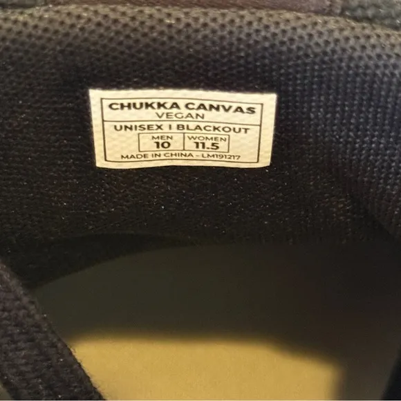 Lems Chukka Canvas Boots Mens 10 Blackout Vegan Zero Drop Unisex