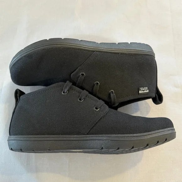 Lems Chukka Canvas Boots Mens 10 Blackout Vegan Zero Drop Unisex