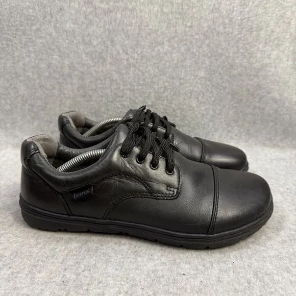 Lems Shoes Mens Size 6.5 EU 40 Nine2Five Black Leather Minimalist Casual Sneaker