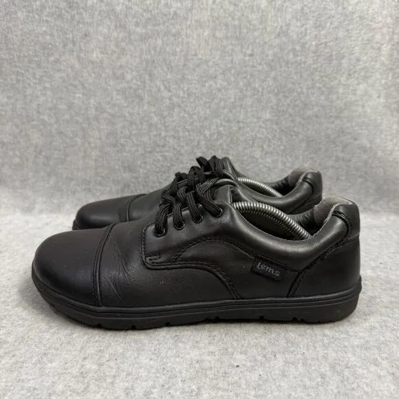Lems Shoes Mens Size 6.5 EU 40 Nine2Five Black Leather Minimalist Casual Sneaker