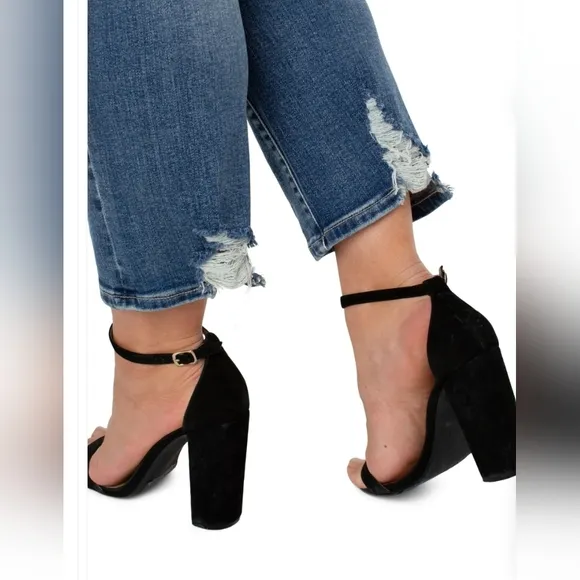 Liverpool Kenndy Crop Straight  Jeans with Destruction LM7195VH Size 22W NEW!