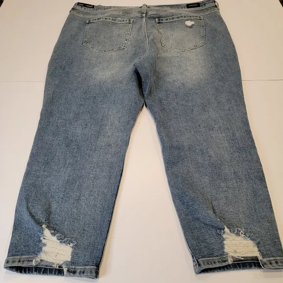 Liverpool Kenndy Crop Straight  Jeans with Destruction LM7195VH Size 22W NEW!