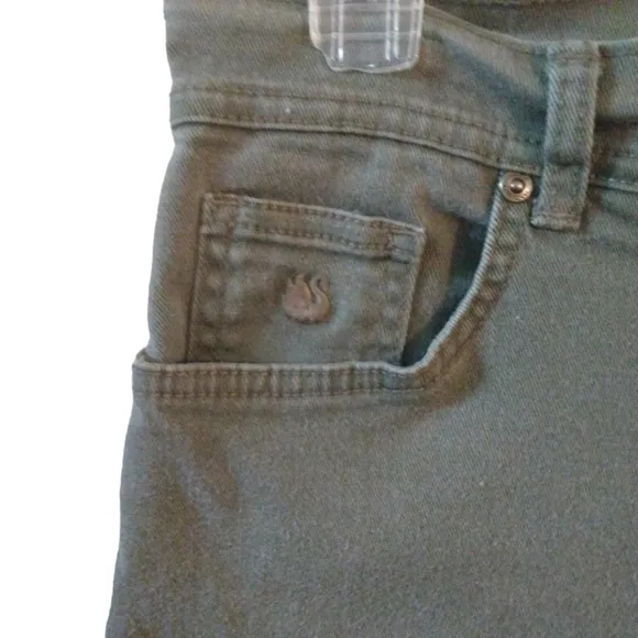 Liz Claiborne  Green Amanda Capri Jeans with Stretch &amp; Pockets Sz.10