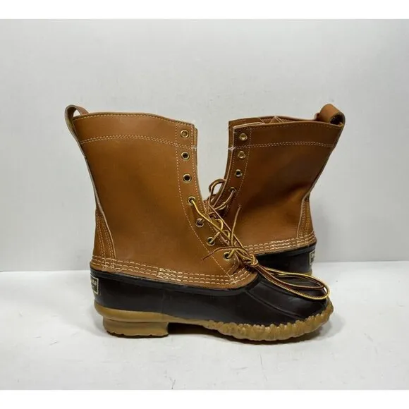 L.L. Bean Boots 8” Waterproof Boot Tan Brown Women’s Size 8 M Shoes Made In USA