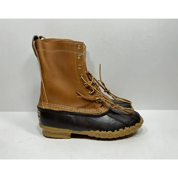 L.L. Bean Boots 8” Waterproof Boot Tan Brown Women’s Size 8 M Shoes Made In USA