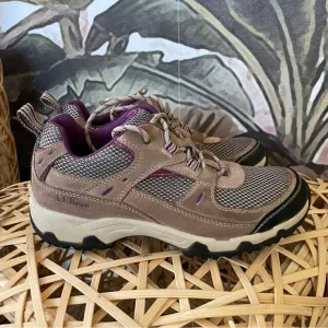 L.L.Bean Womens Trail model 4 Beige Waterproof Hiking Shoes Soze 8.5 Medium