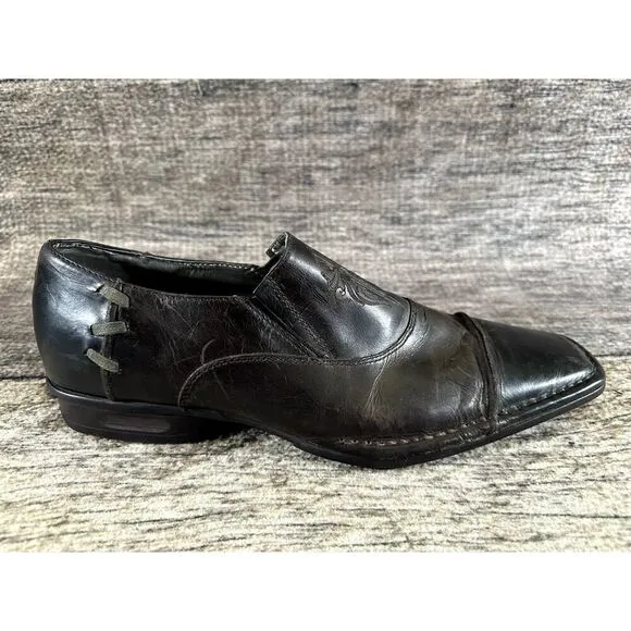 Lounge By Mark Nason Men's Sz 10 Rock Brown Stitched Leather Shoes