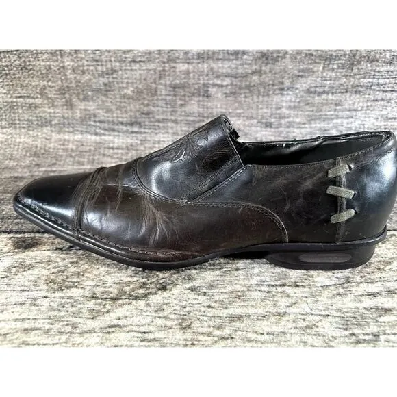 Lounge By Mark Nason Men's Sz 10 Rock Brown Stitched Leather Shoes