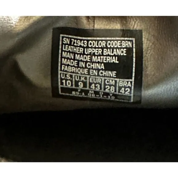 Lounge By Mark Nason Men's Sz 10 Rock Brown Stitched Leather Shoes