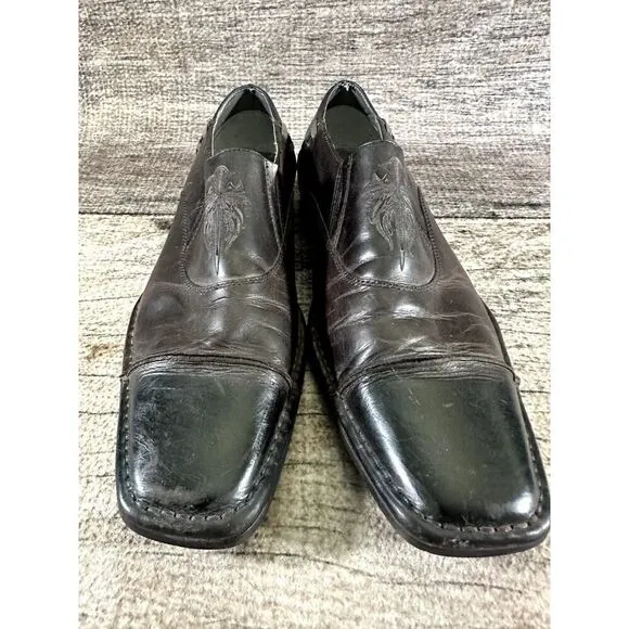 Lounge By Mark Nason Men's Sz 10 Rock Brown Stitched Leather Shoes