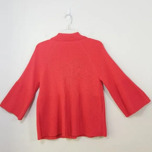 Lucia new wool blend ribbed bell slv cardigan 10