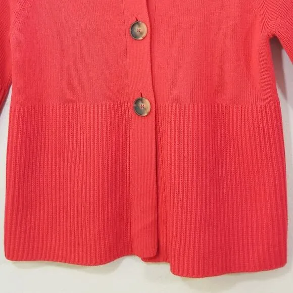Lucia new wool blend ribbed bell slv cardigan 10