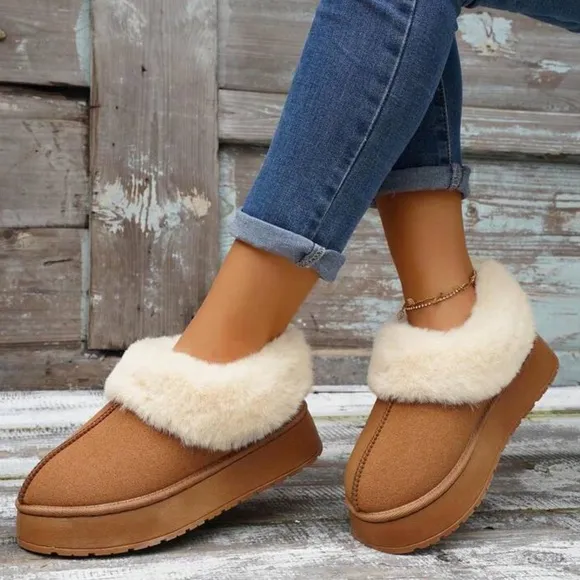 LUCKY BRAND • Chestnut Platform Scuffs Slippers Shoes Includes Box
