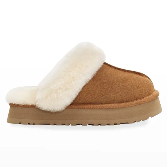 LUCKY BRAND • Chestnut Platform Scuffs Slippers Shoes Includes Box