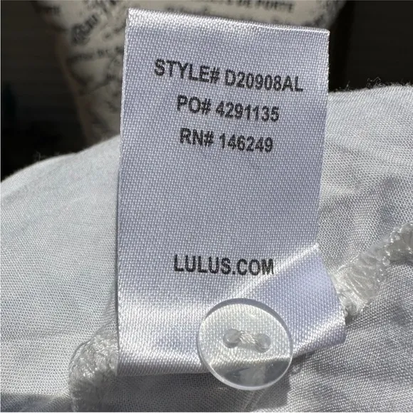 Lulus Blue and White Halter Dress Open Back