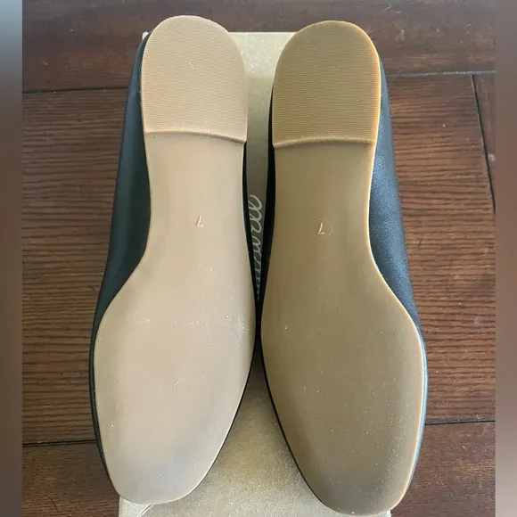 Madewell Cory Leather black‎ flats NEW size 7