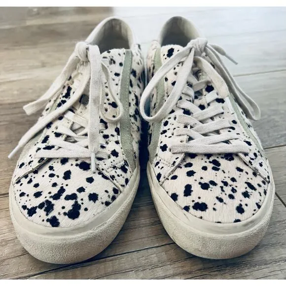 Madewell Sidewalk Low-Top Sneakers in Spatter-Painted Calf Hair Women’s 9