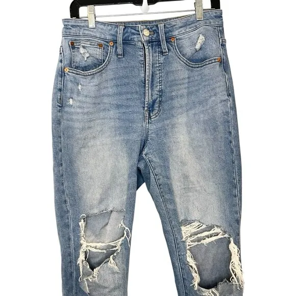 Madewell The Curvy Perfect Vintage Jean Womens Size 27 Distressed Light Wash