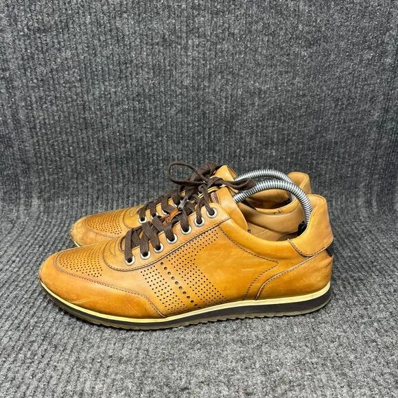 Magnanni Pueblo Low Casual Sneakers Shoes Brown Leather Lace Up Men’s 8.5 14804