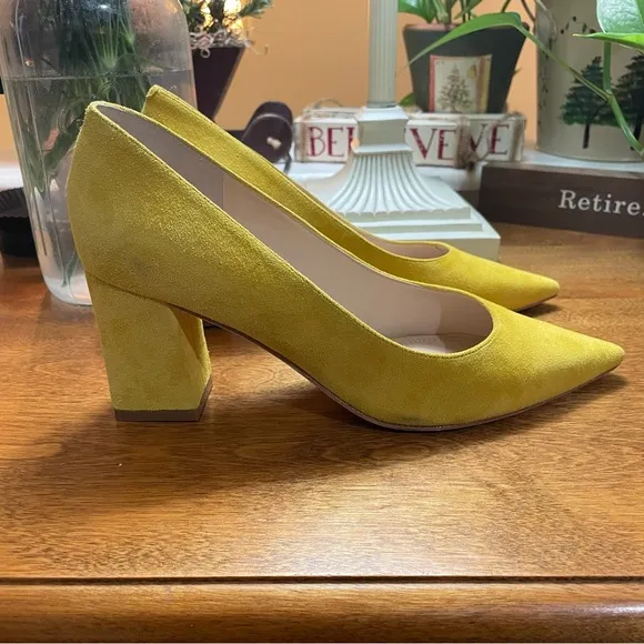 Marc Fisher Yellow Pointed Toe Heels