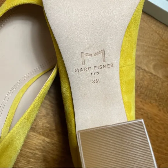 Marc Fisher Yellow Pointed Toe Heels